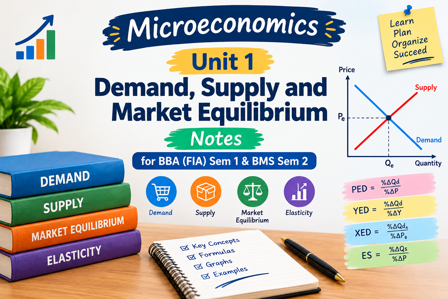 Microeconomics Unit 1: Demand, Supply and Market Equilibrium Notes in BBA FIA Sem 1 & BMS Sem 2